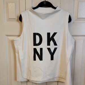 DKNY White Sleeveless Top Sport
